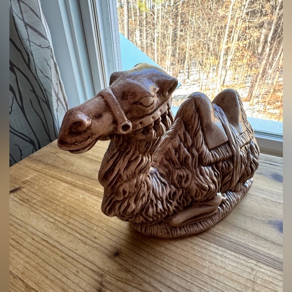Pack Camel Nativity Christmas Sitting Glazed Ceramic Desert 1970s Holland Mold - Picture 3 of 6
